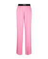Tom Ford High-rise Silk-blend Satin Pants In Pink
