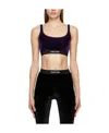 Tom Ford Logo Low Round Neck Bra In Black