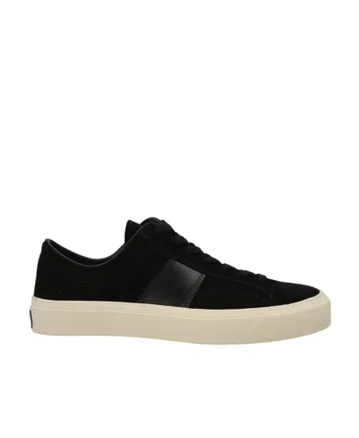 Tom Ford Logo-print Low-top Sneakers In Black