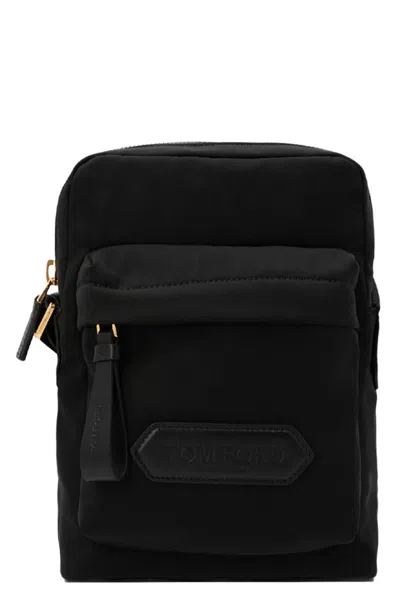 Tom Ford Logo Nylon Crossbody Bag