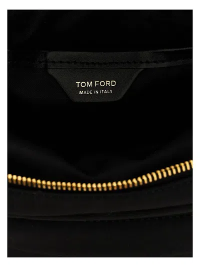 Tom Ford Logo Nylon Crossbody Bag In Black