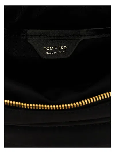Tom Ford Logo Nylon Crossbody Bag In Black