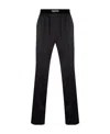 Tom Ford Logo-waistband Satin-finish Trousers In Black