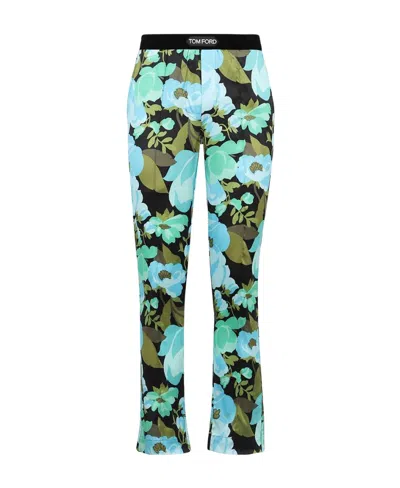 Tom Ford Logo Pajamas In Green