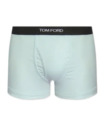 Tom Ford Stretch-cotton Boxer Briefs In Green