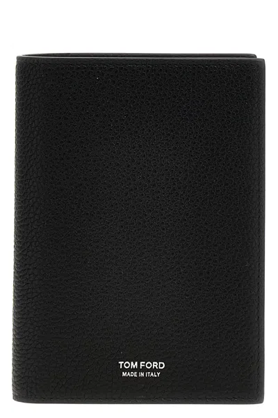 Tom Ford Logo Passport Holder In Black