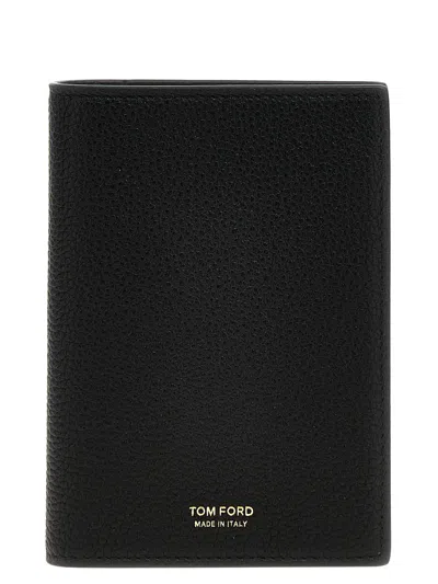 Tom Ford Logo Passport Holder In Black