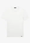 Tom Ford Logo Round Collar Short-sleeved T-shirt In White