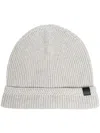 Tom Ford Logo-patch Beanie In Grey