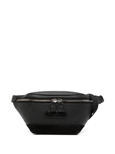 Tom Ford Logo-patch Belt Bag In Black