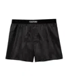 Tom Ford Silk Satin Boxer Briefs In Black