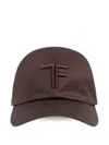 Tom Ford Logo-embroidered Baseball Cap In Brown