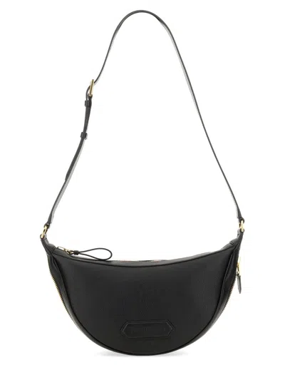 TOM FORD LOGO PATCH CRESCENT BAG