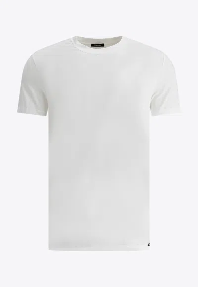 Tom Ford Placed Rib Slim-fit Lyocell And Cotton-blend T-shirt In Neutrals