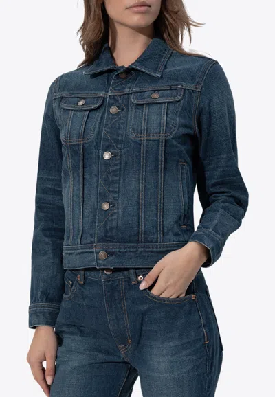 Tom Ford Logo Patch Denim Jacket