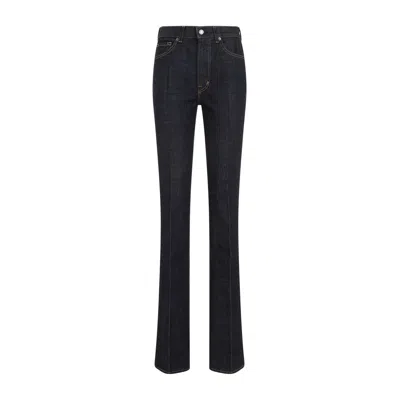 Tom Ford Logo Patch Flared Jeans In Blue