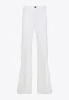 Tom Ford High-waisted Flared Pants With Classic Five-pocket Design In White