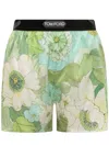 TOM FORD TOM FORD LOGO PATCH FLORAL PRINTED SHORTS