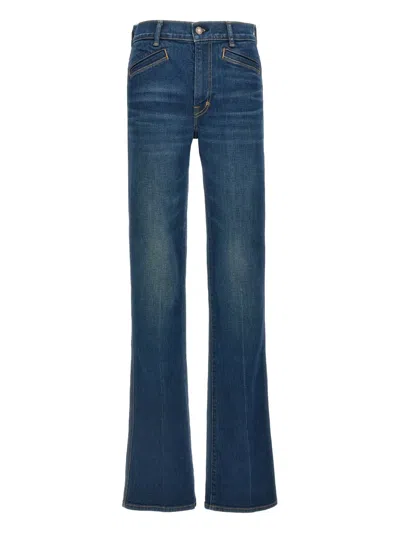 Tom Ford Stone Washed Denim Flare Jeans In Blue