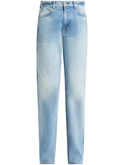 Tom Ford Logo-patch Jeans In Blue