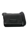 Tom Ford Logo-patch Messenger Bag In Black