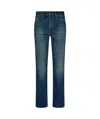 Tom Ford Logo Patch Straight-leg Jeans In Blue