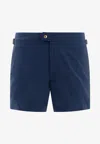 Tom Ford Logo-buckle Compact-poplin Swim Shorts