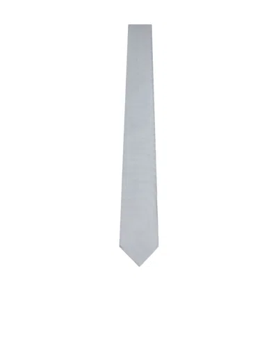 Tom Ford Logo Patch Tie In Gray