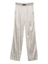 Tom Ford Silk Pants Pajama Elastic Waistband In Neutral