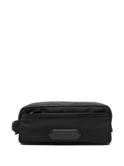 Tom Ford Logo-patch Nylon Pouch In Black