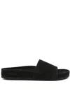 Tom Ford Logo-perforated Slides In Black