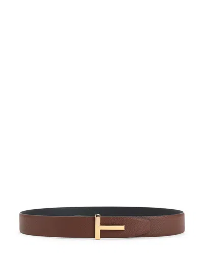 TOM FORD LOGO-PLAQUE BELT
