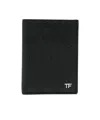 Tom Ford Logo-plaque Bi-fold Leather Wallet In Black