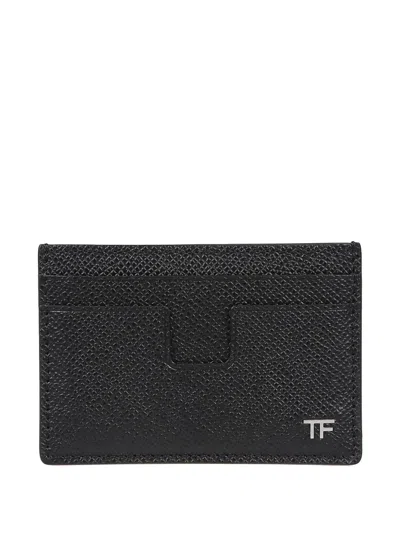 Tom Ford Logo-plaque Cardholder In Black