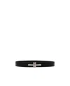 Tom Ford Logo-plaque Leather Belt In Black