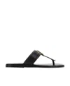 Tom Ford Brighton Leather Flip-flops In Black And Gold In Black