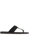 Tom Ford Logo-plaque Slides In Black