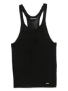 Tom Ford Silk Racerback Scoop Neck Tank Top In Black
