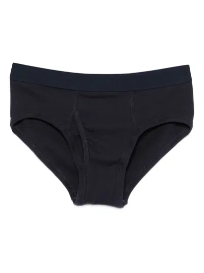 Tom Ford Logo-print Briefs In Black