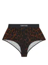 Tom Ford Logo-print Briefs In Black