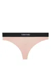 Tom Ford Logo-print Briefs In Pink
