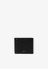 Tom Ford Logo Print Cardholder In Croc-embossed Leather In Black