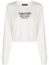 Tom Ford Logo-print Cotton Sweatshirt In White