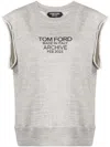 Tom Ford Logo-print Silk T-shirt In Grey