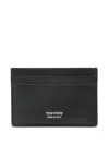 Tom Ford Logo-print Leather Cardholder Accessories In Black