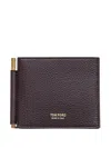 Tom Ford Logo-print Leather Wallet In Brown