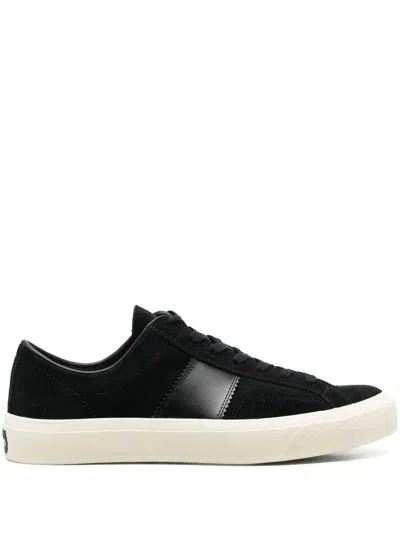 Tom Ford Logo-print Low-top Sneakers In Black