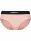 Tom Ford Logo-waistband Modal Briefs In Pink