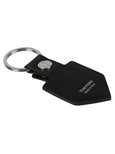 Tom Ford Logo Print Tag Holder In Black
