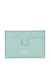 Tom Ford Slim Leather Cardholder Wallet With Compact Design In Blue
